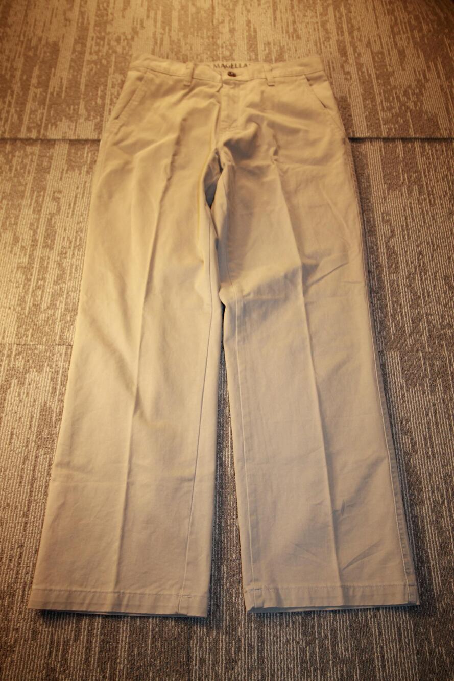 Magellan Outdoors Pants Mens 32x30 Beige Chino Flat Front Straight Leg Casual
